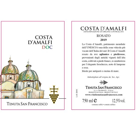 Costa d’Amalfi DOC "Tramonti Rosato" 2023 - Tenuta San Francesco