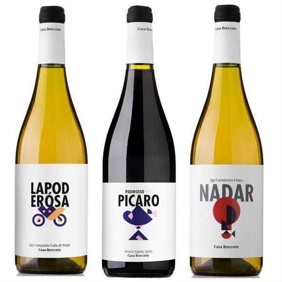 Fiano, Coda di Volpe e Piedirosso - Casa Brecceto - Selezione tre Bottiglie