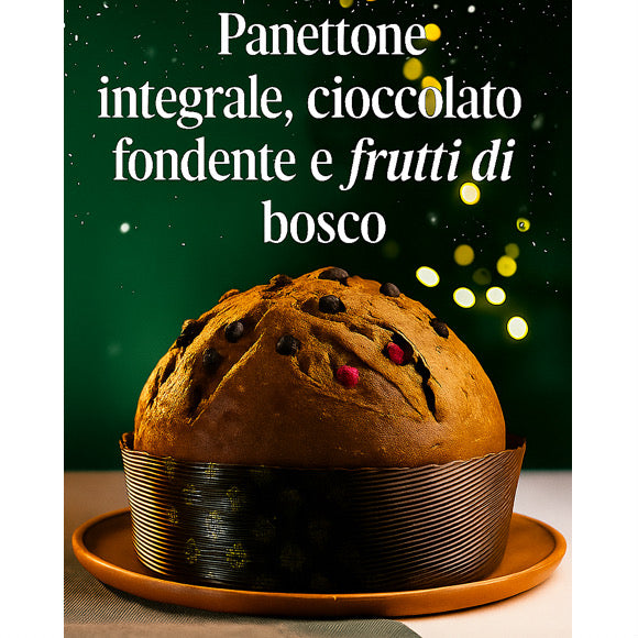 Panettone "Semi-Integrale con cioccolato fondente e frutti di bosco " Kg. 1 - Pasticceria Estasi