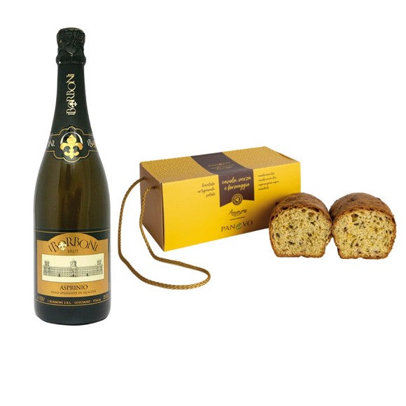Confezione regalo "Panevo"  gr.500 - Ammore  e Spumante Asprinio d'Aversa Brut - I Borboni